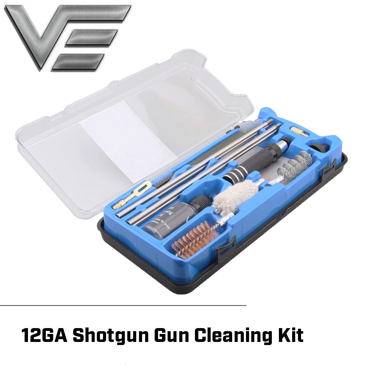 Набор для чистки пистолета Vector Optics 12GA пластиковый чехол 15 шт. в одной