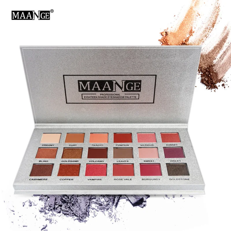 

Матовые тени для век, натуральный макияж, 18 цветов, длинная коробка, для студенток, для девочек