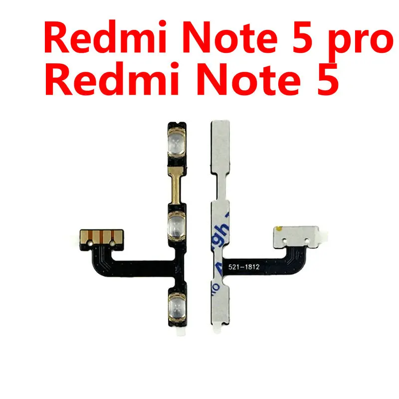 Шлейф с кнопками включения и регулировки громкости для Xiaomi Redmi 3 3X 3S 4A 5 Plus Note 2 4 5A Pro
