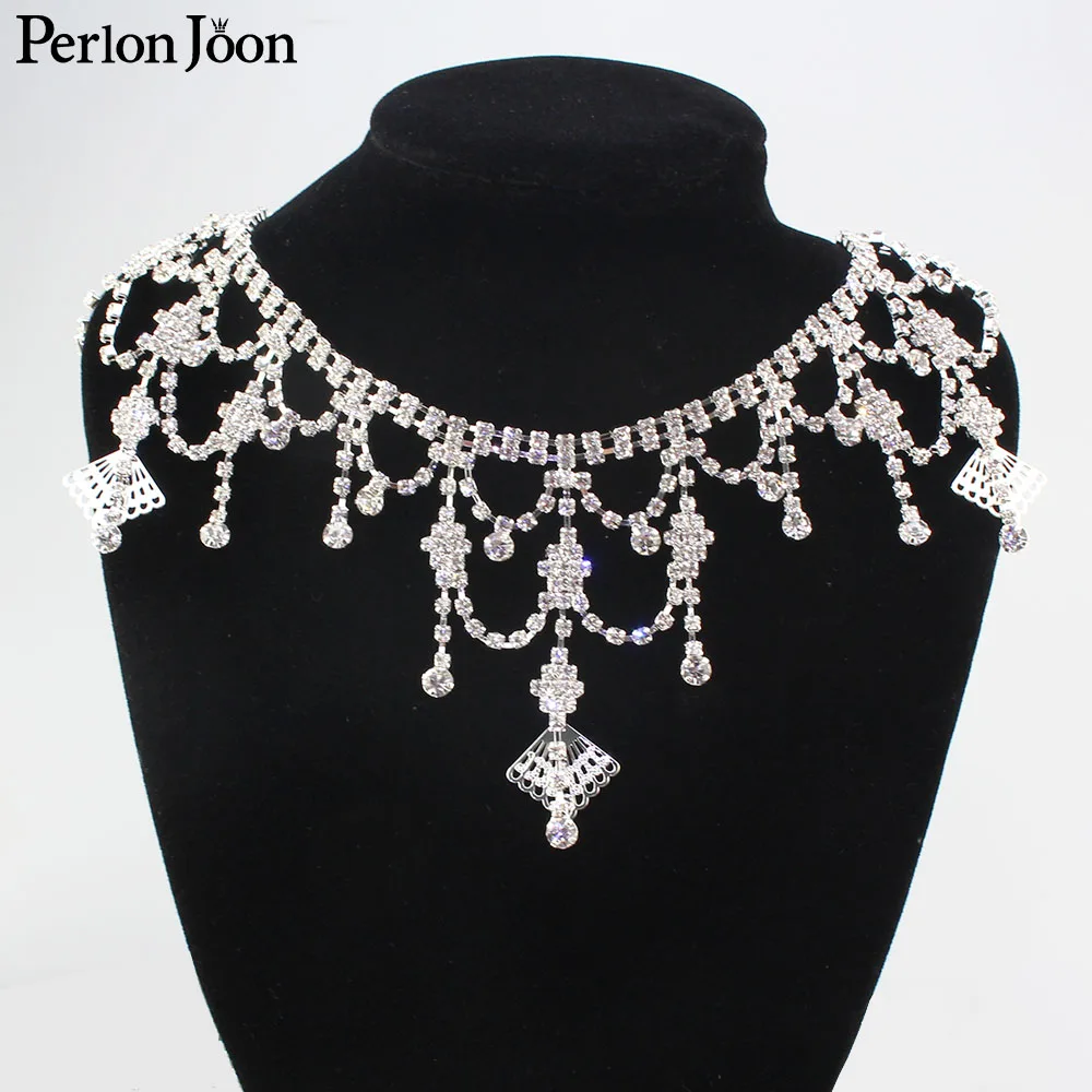 1 ярд Длинная кисточка в ретро национальном стиле с кристаллами и стразами