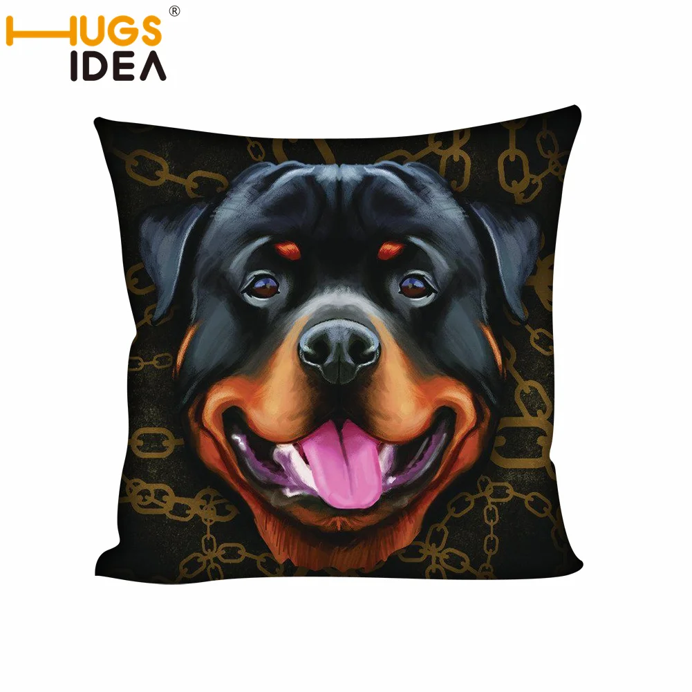 HUGSIDEA Dog Face Print Decorative Throw Pillow Cover Washable Cushion Covers Home Decor Bedroom Pillowcase for Car Sofa Chair | Дом и сад