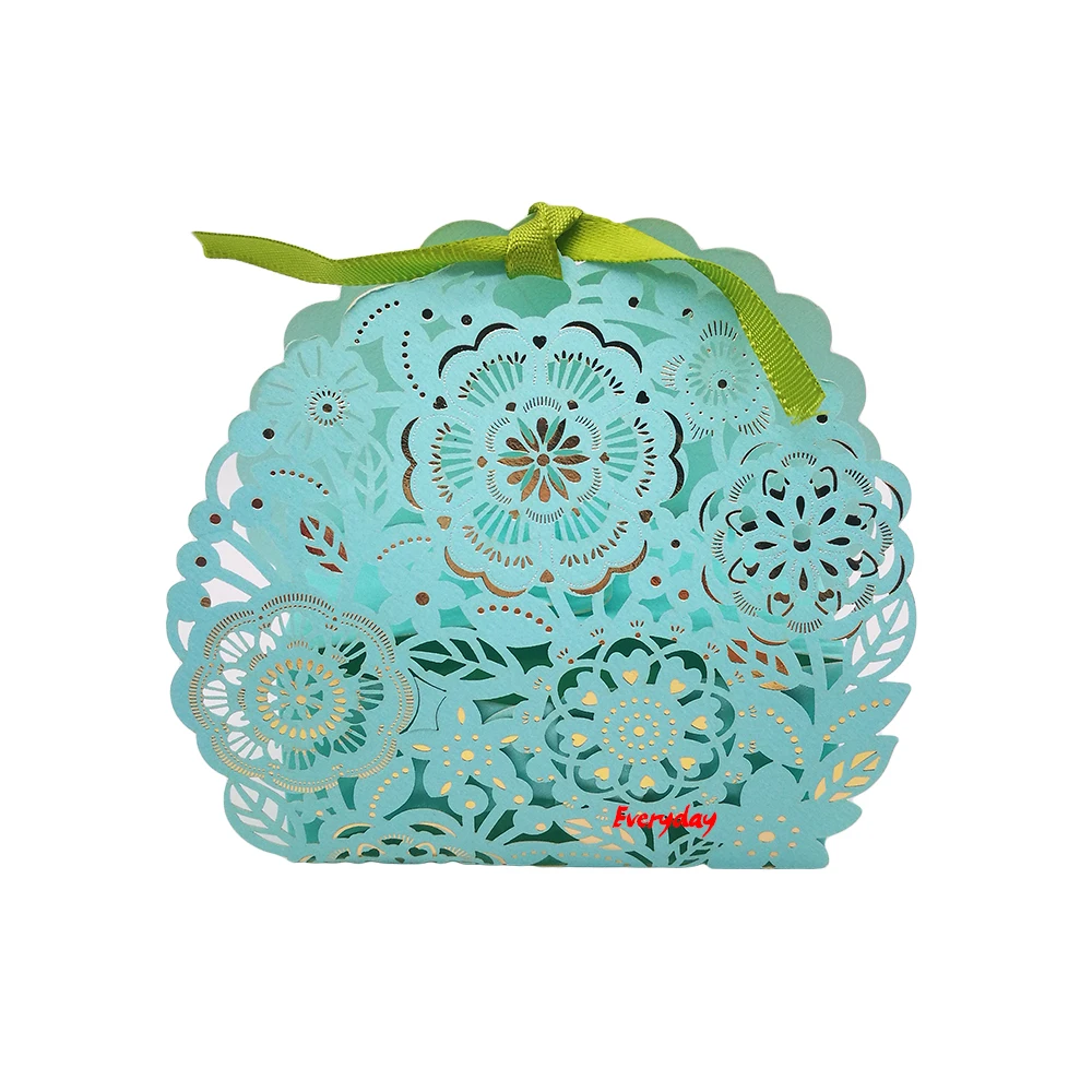 50 шт. Подарочная коробка бумажная свадебная Рождественская лазерная резка для