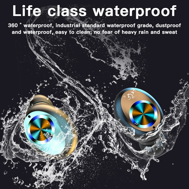 

X35 Bluetooth Earphone 5.0 Three-Power Digital Aperture Light Touch Bluetooth Headset Mobile Phone Emergency Charging Earbuds