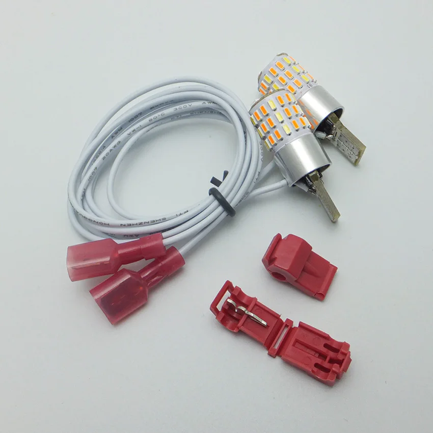 Автомобильные светодиодные лампы MIDCARS для мотоцикла 12 В двухцветные белые желтые