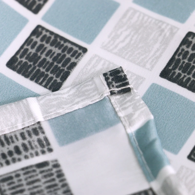 

Black Blue Silver Grid Pattern Bath curtain Waterproof Shower Curtains Geometric Printed Curtain for Bathroom curtains