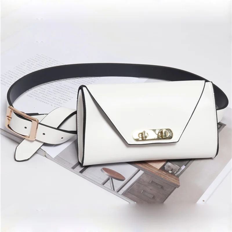 White Waist Bags Женская сумка-кошелек из змеиной кожи, модный ремень, сумка высокого качества, кожаный сундук, мини-кошелек для телефона - Цвет: White Waist Bags