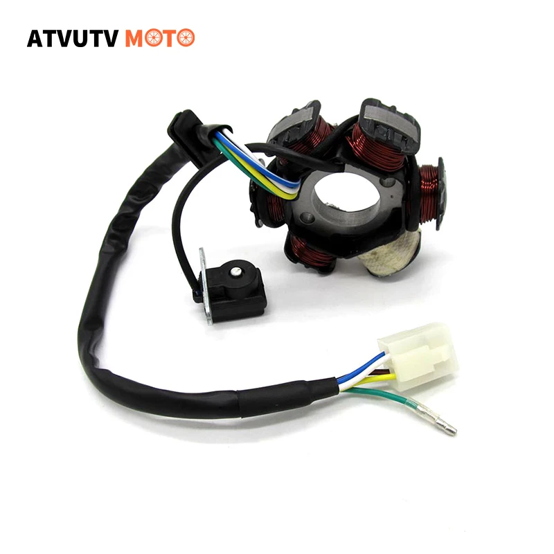 

6 Coils 5 Wire Magneto Stator Coil For GY6 49cc 50cc 70cc 90cc 110cc 125cc 150cc Scooter Moped Go Kart ATV Sunl Roketa