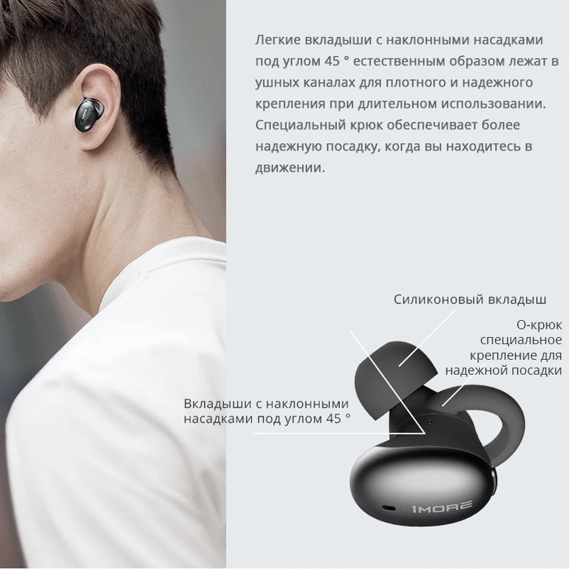 беспроводной наушник 1MORE E1026BT Bluetooth 4.2 Black Chip BES Смартфоны wireless headset|Наушники и