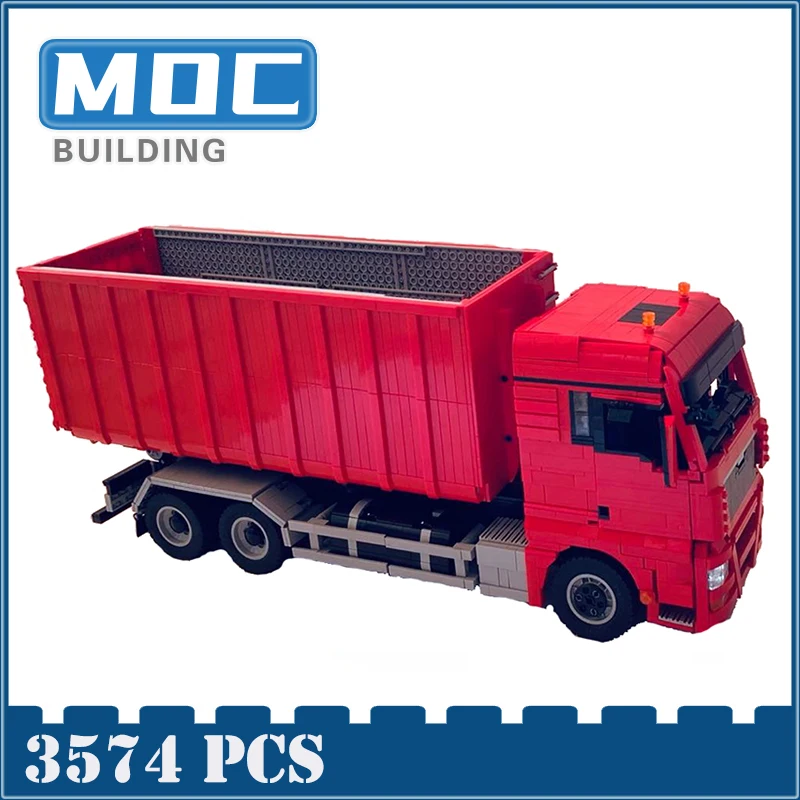 

Hooklift truck MOC Building Blocks Bricks High-Tech Cars Construction Model DIY Education Assembly Toys Gifts