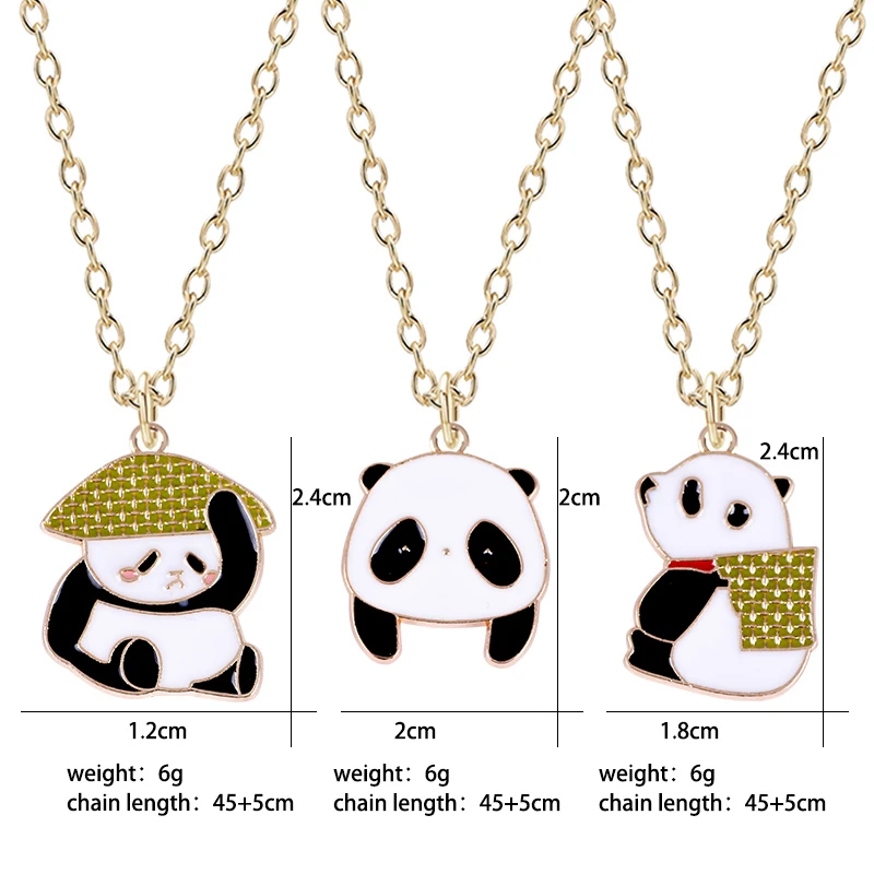 

Fashion Cartoon Men And Women Pendant Necklace Animal Red Panda Shape Alloy Variety Of Optional Jewelry Gifts Direct Sales