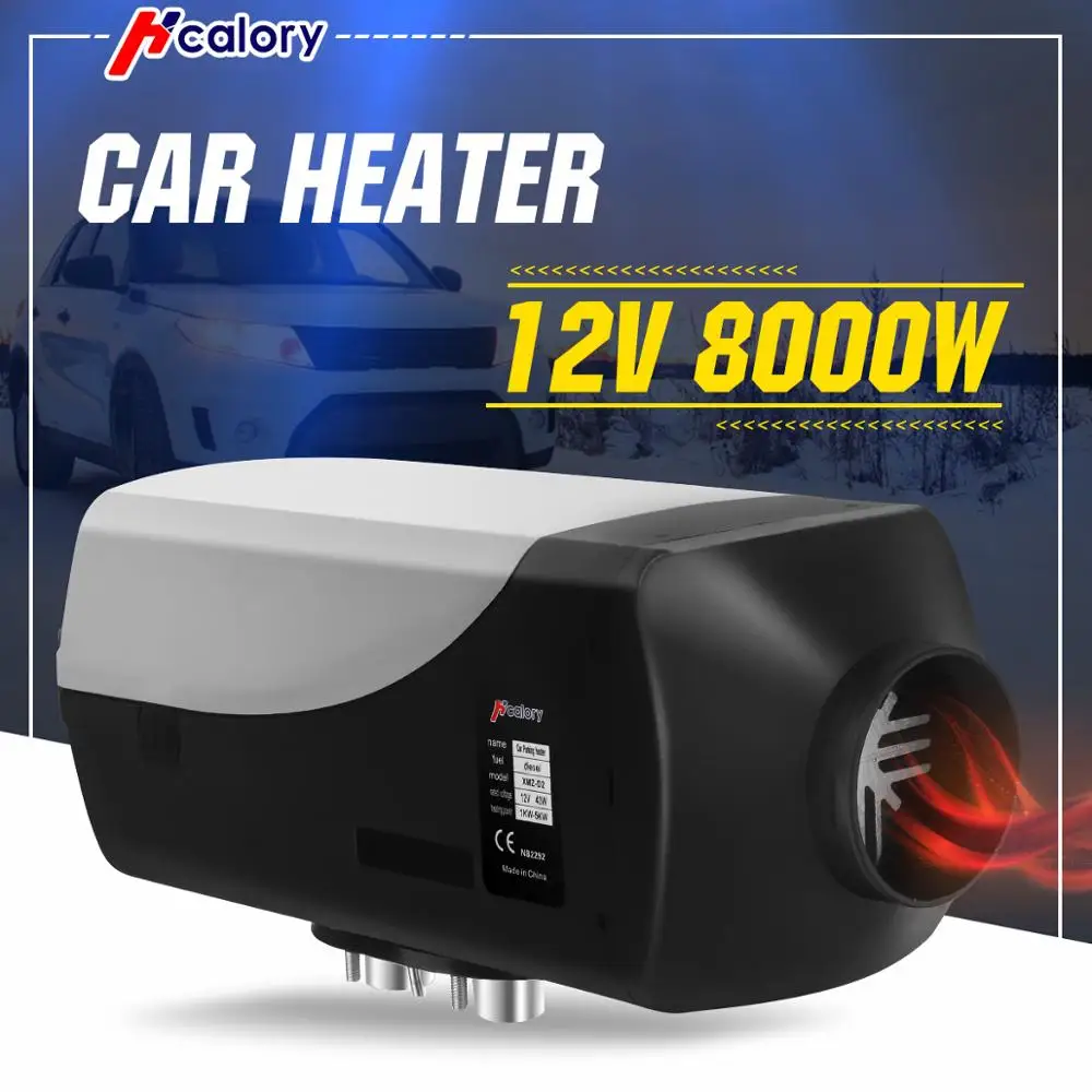 Дизельный Обогреватель воздуха с одним отверстием 12 В 8000 Вт ЖК монитор 8 кВт для
