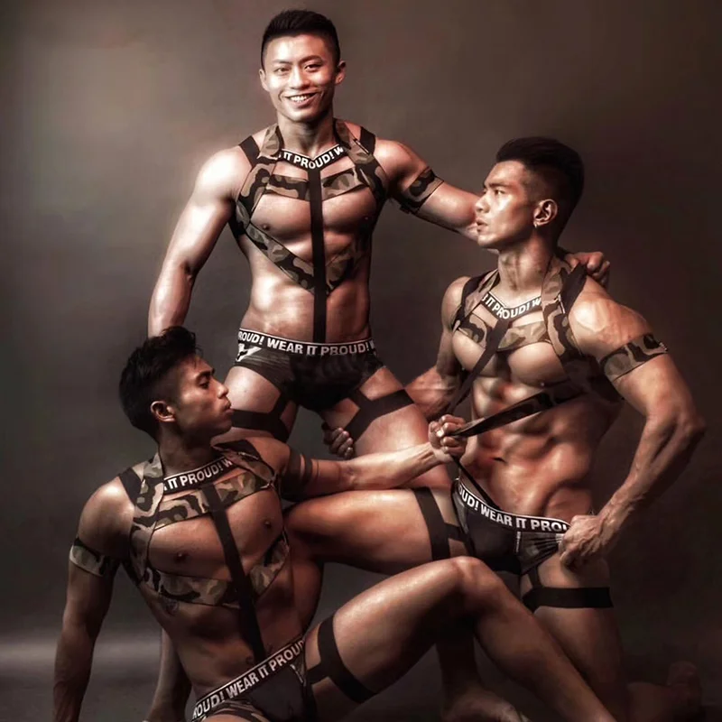 

Мужской жилет с эластичной резинкой на груди, вечерние камуфляжные майки для ночного клуба и бара