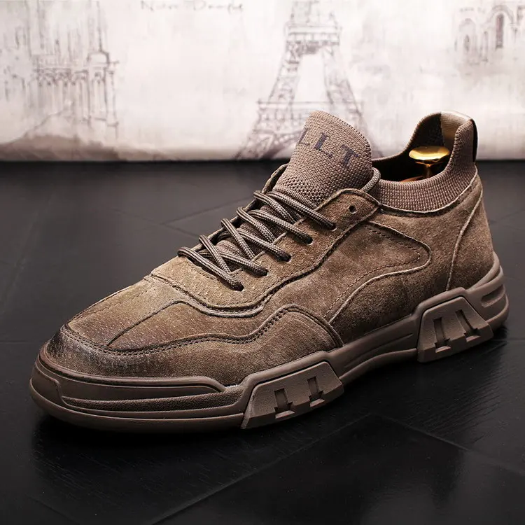 

Designer Mens Black Casual Comfort Shoes Fashion Lace Up Round Toe Trending Leisure Shoes Man Sewn Warm Plush Shoes Winter