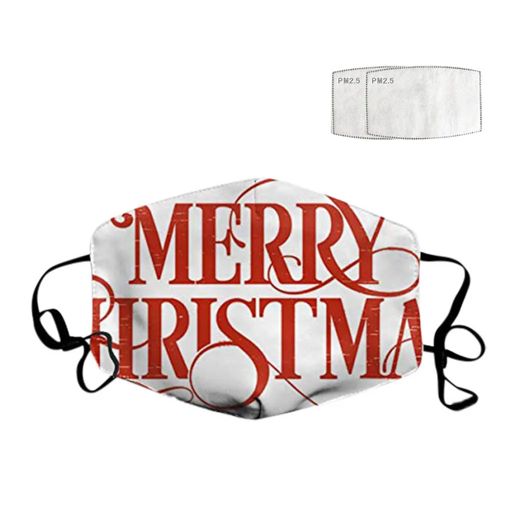 Маска для взрослых моющаяся маска с рождественскими выражениями можно