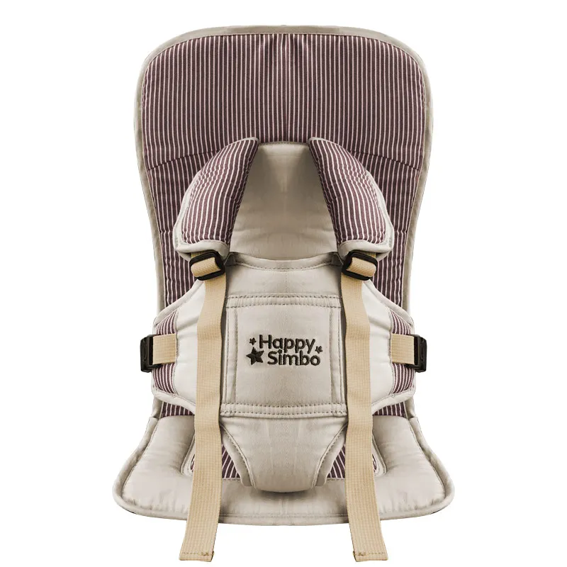 Brown no booster pad Мягкое хлопковое платье для девочек с плечевыми накладками с регулируемым размером 5 точечный ремень безопасности для головы и тела поддержка детский стул подушки Портативный Детское сиденье - Цвет: Brown no booster pad