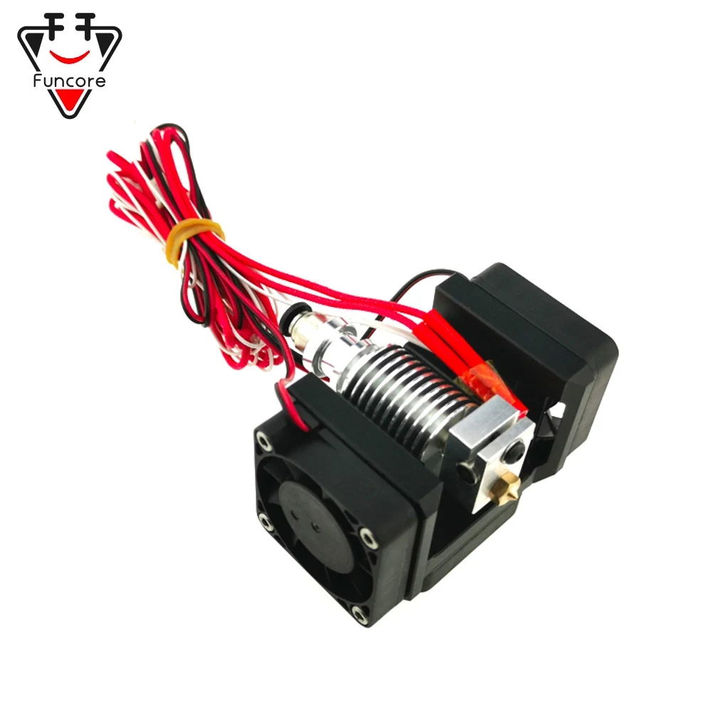 Hotend FUNCORE E3D V6 с цельнометаллической крышкой вентилятора и 3 вентиляторами 4010