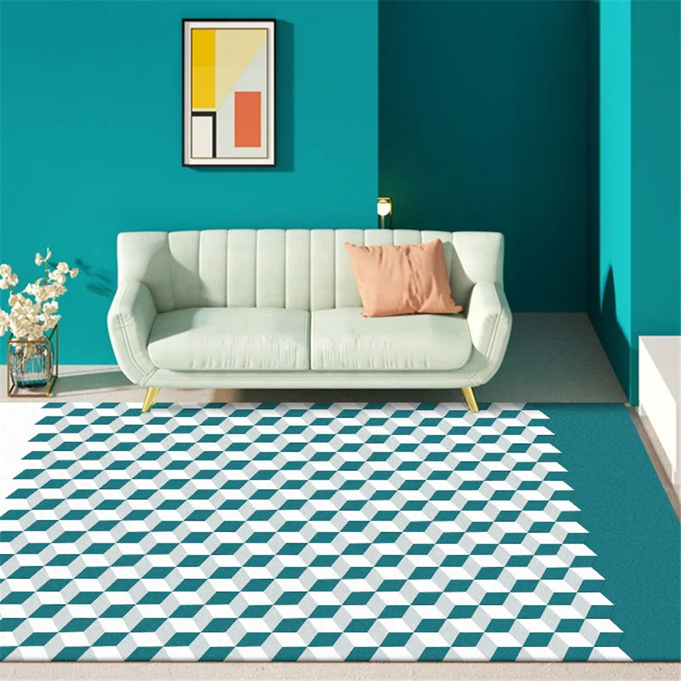Ковер в скандинавском стиле объемный квадратный напольный ковер с рисунком Куба