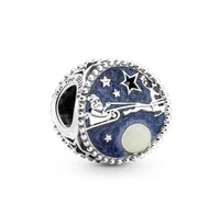 authentic 925 sterling silver santa the reindeer bead charm fit women pandora bracelet necklace jewelry