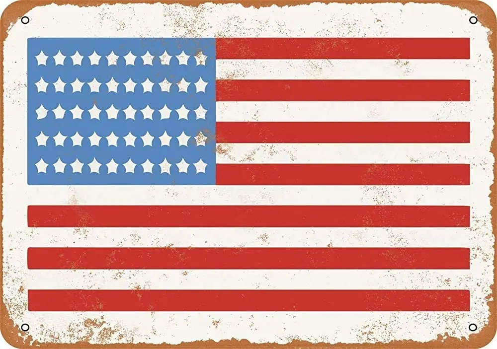 

Flag - Vintage Look Metal Tin Sign Inch Home Kitchen Bedroom Bar Sign Decoration