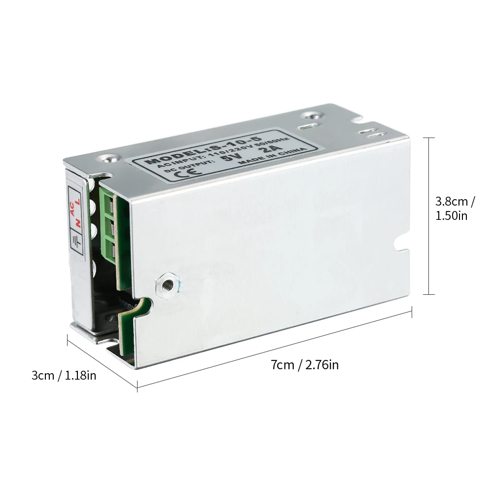 Горячий AC 110 V/220 V Регулируемый переключатель питания DC 5V 2A 10W трансформатор