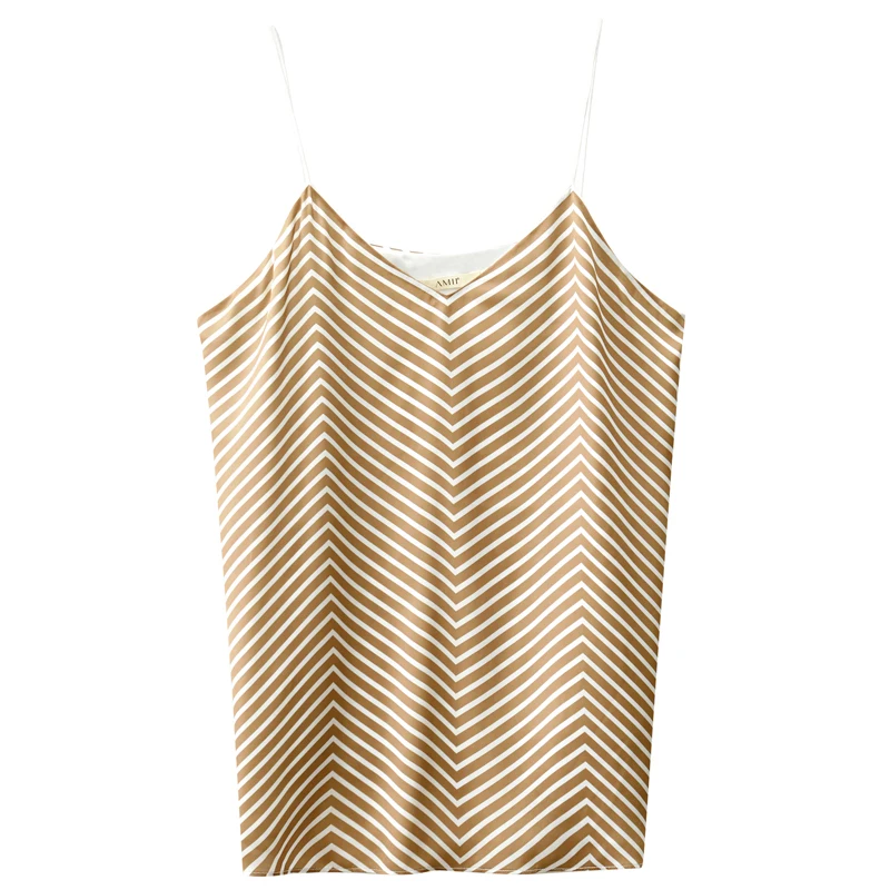 

Amii Minimalism Fashion Camisole For Women Streetwear Printed Women's Chiffon Crop Tops Causal Women's Tanks 12140293