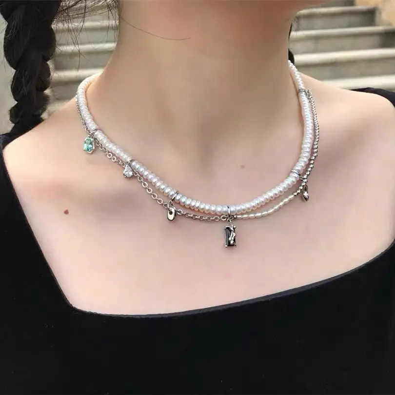 

Роскошное винтажное ожерелье с искусственным жемчугом, модная подвеска в Корейском стиле для подарка девушке, модные аксессуары, женская п...