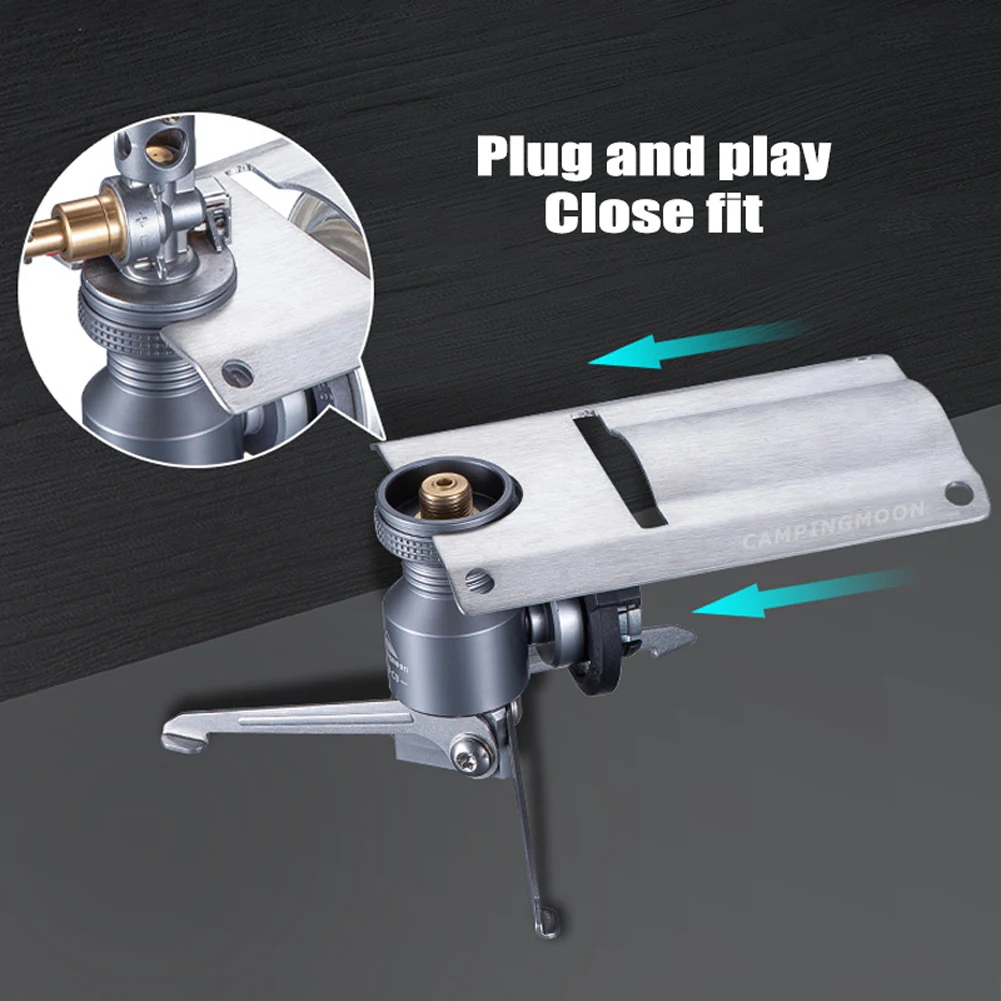 CAMPINGMOON Нержавеющая сталь ракета кронштейн тепловой защиты газов печи