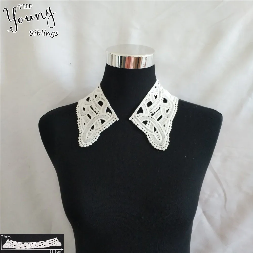 Новинка белый вырез цветочный кружевной воротник вышитая аппликация сделай сам |