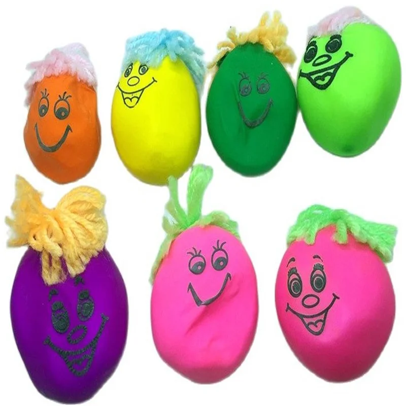 

5pcs/lot stress-reliever Squeeze Toys Stress Ball cartoon Super Stretchy magic Smile Face toy for Kids