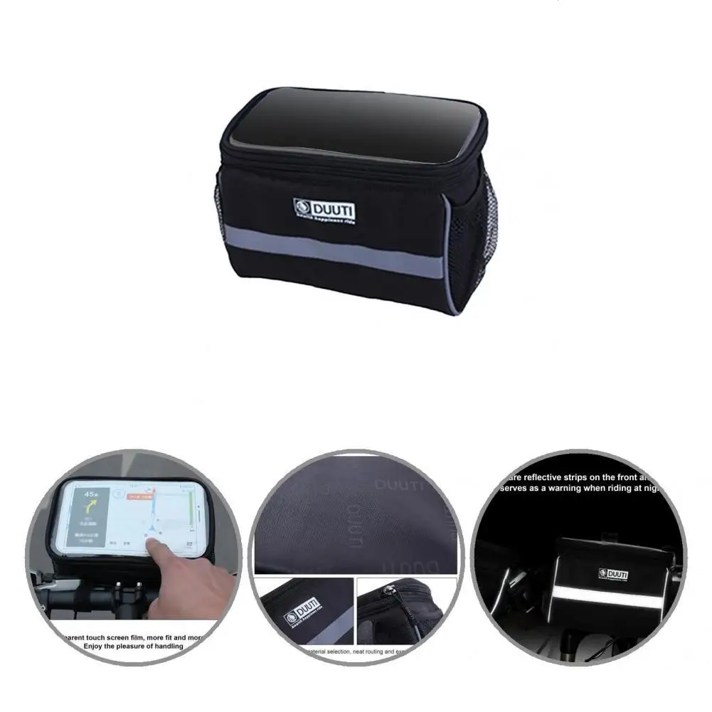 

Велосипедные аксессуары, изящная дизайнерская сумка для руля велосипеда с сенсорным экраном, износостойкая сумка для руля велосипеда с защ...