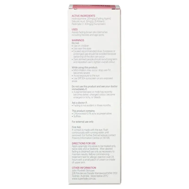 Австралийский Сверхтонкий мощный выцветающий крем для лица 40 мл пигментации