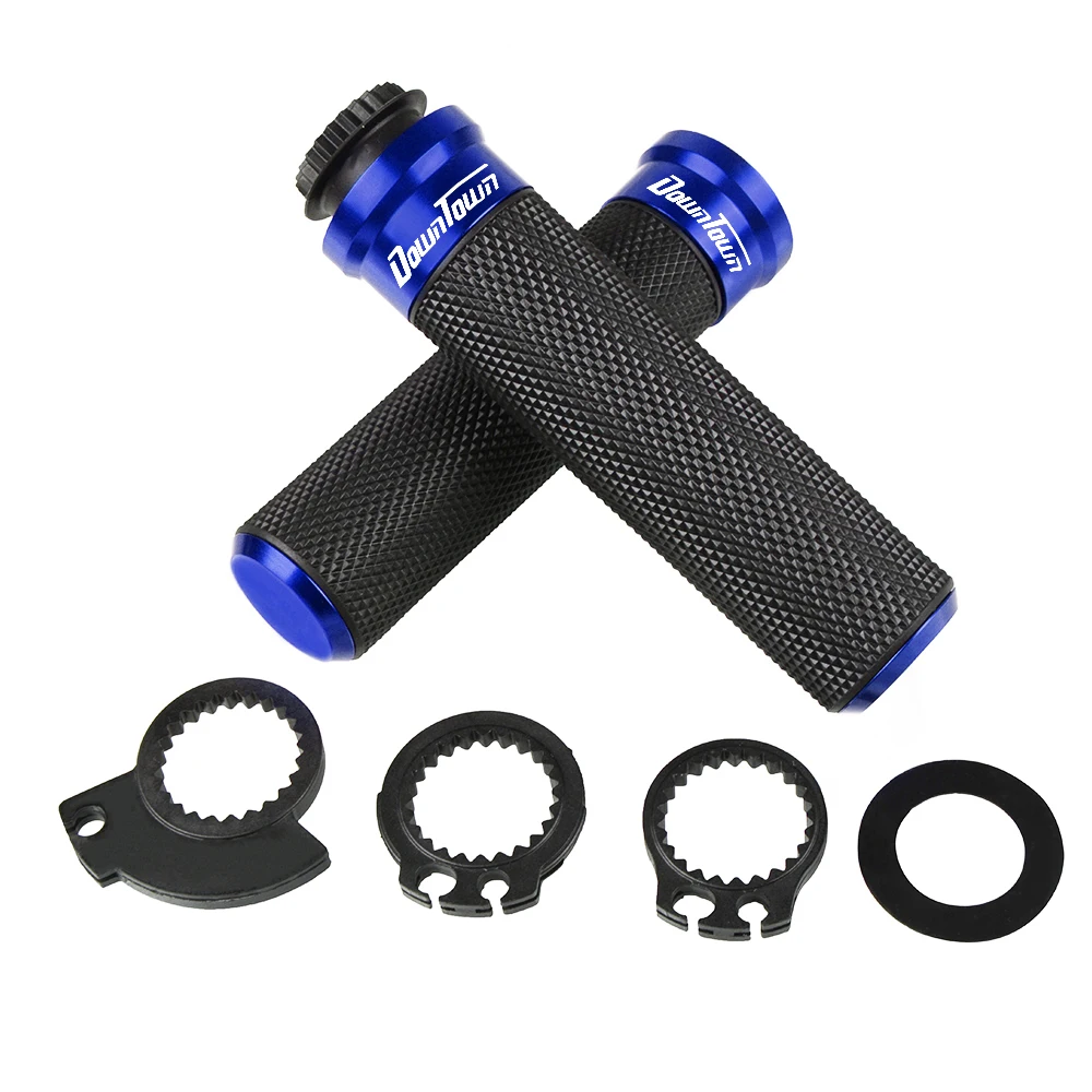 Blue Для KYMCO Downtown DT 200i 300i 350i 125 200 250 350 7/8 ''22 мм мотоциклетные ручки Нескользящая рукоятка заканчивается Захваты Бар ручной Руль - Цвет: Blue