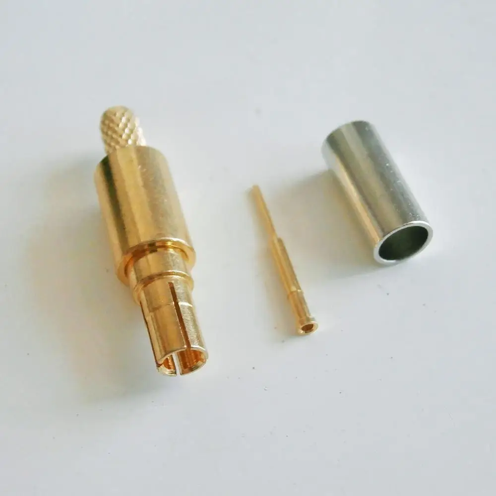 RF коаксиальный разъем CRC9 Штекерный обжим для RG316 RG174 RG179 LMR100 кабель позолоченный