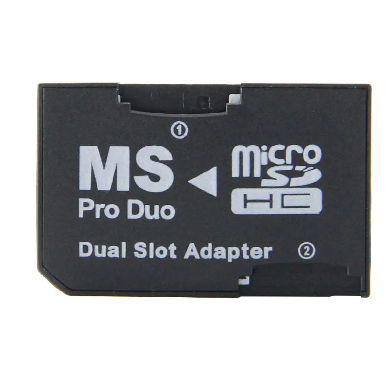 Двойной 2 слота Micro SD TF карта памяти MS Card Pro Duo адаптер для PSP поддержка 64 Мб до 8 Гб с