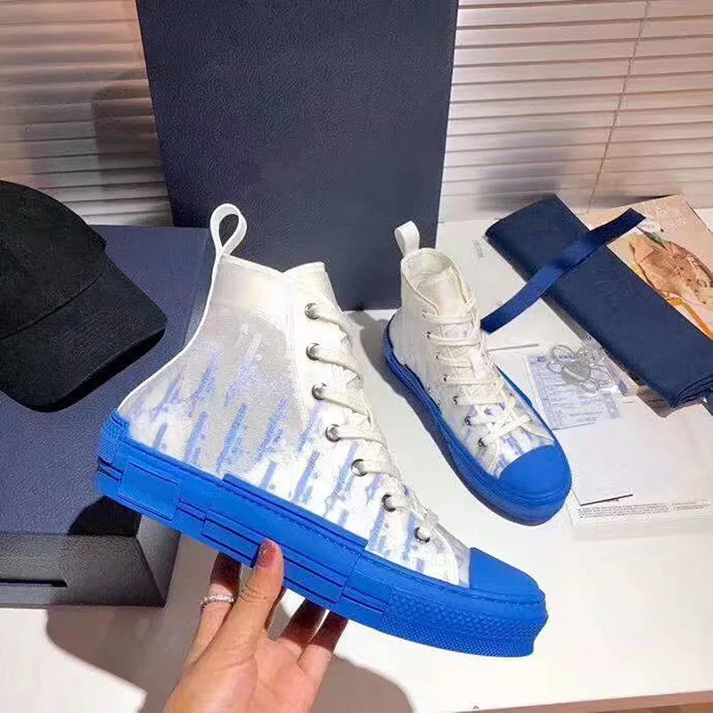 

High-quality women's shoes 2021 new mesh lace canvas shoes spring and summer fashion platform transparent high-top white shoes