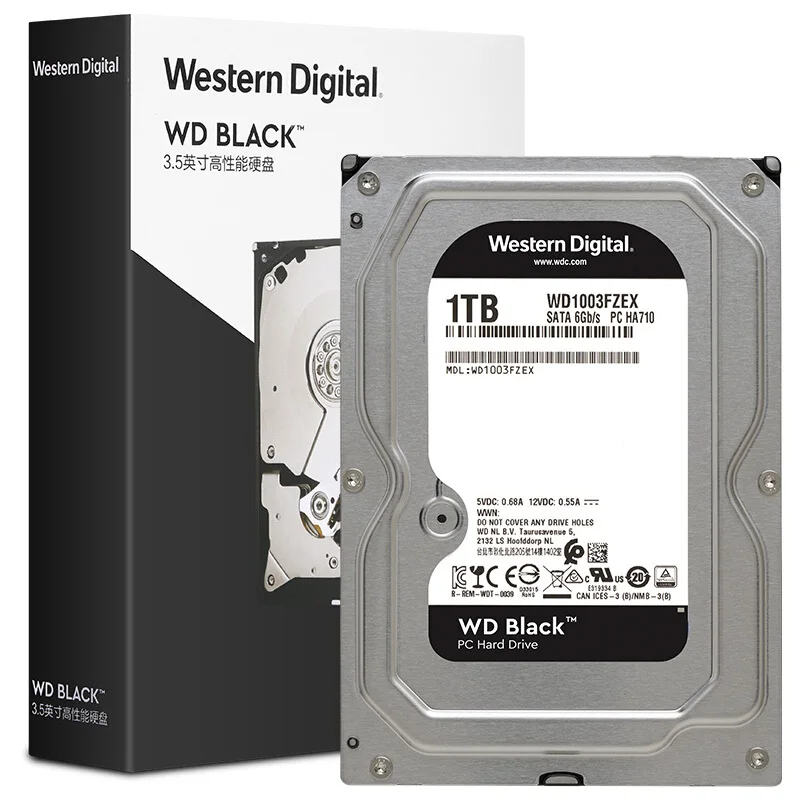 Черный игровой жесткий диск Western Digital WD 3 5 дюйма SATA3 HDD 1 ТБ 2 4 6 8 10 7200 об/мин для