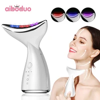 face neck massager for face ems tighten neck lifting 3 colors led photon therapy anti wrinkle remover double chin skin care tool
