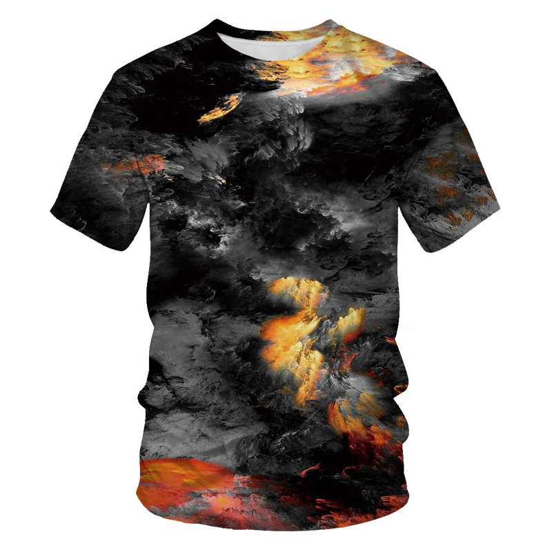 

Summer fashion men's and women's T-shirts 3D graffiti printing casual T-shirts funny abstract clothing Asian size 110-6XL T shir