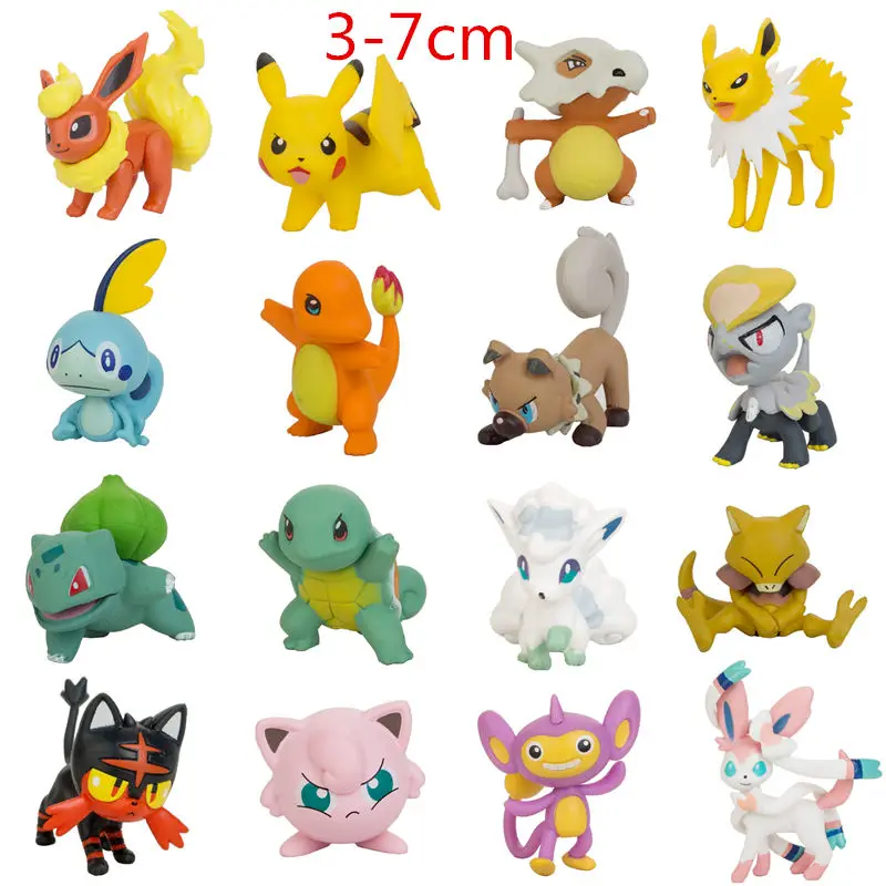 

Игрушки Покемоны 3-7 см, эльфы, коллекционные экшн-фигурки разных стилей, мультяшная кукла Пикачу, аниме, рождественский подарок для детей