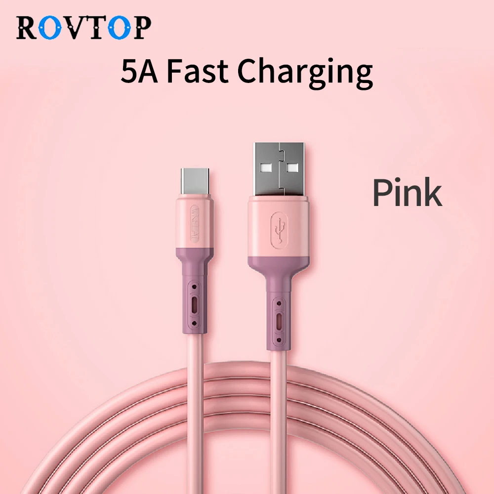 USB 5A Type C кабель для Samsung S20 Huawei P40 Mate 30 мобильный телефон быстрая зарядка