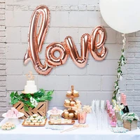 love letter foil balloon anniversary wedding photo props background rose gold love balloons valentines party decoration