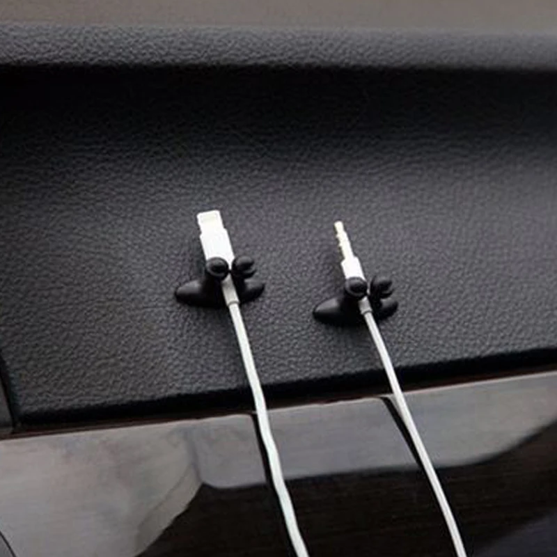 

8 Pcs Car Wire Cable Holder Multifunctional Tie Clip Fixer Organizer Car Charger Line Clasp Headphone Fastener Cable Clip