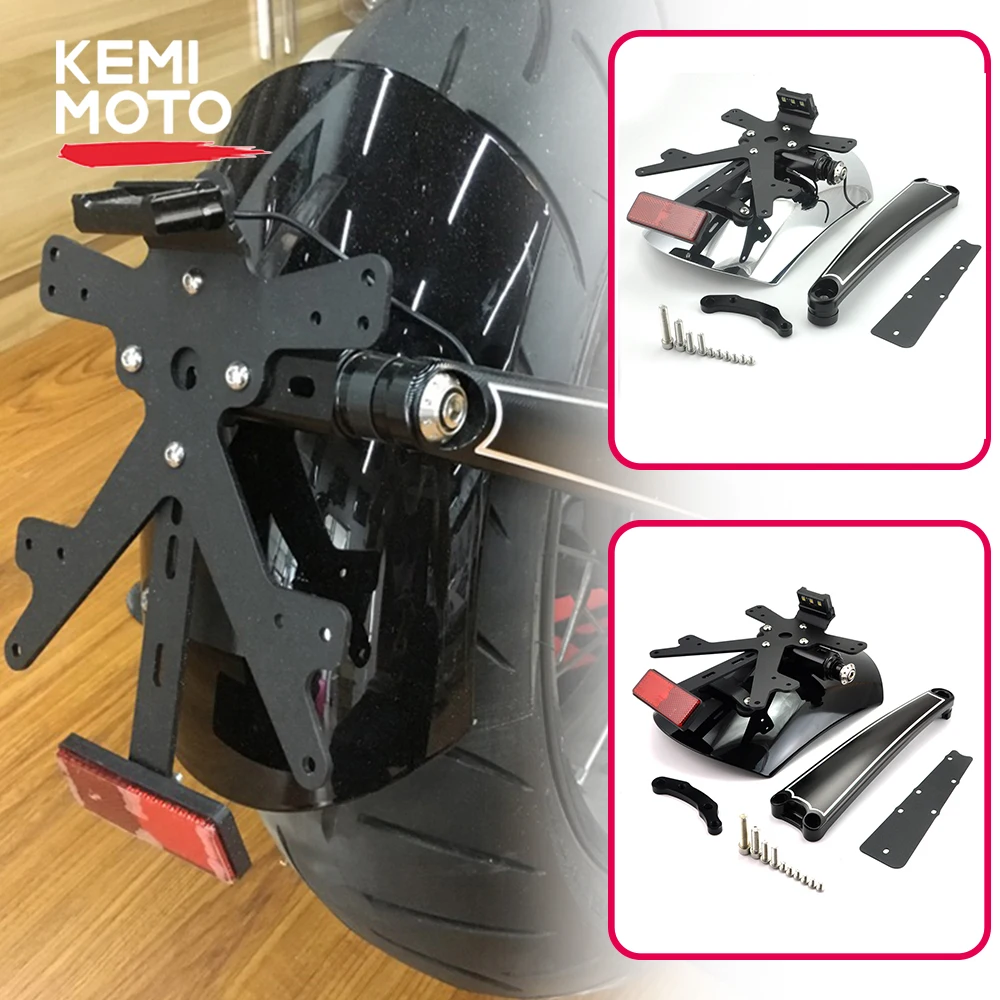 

Motorcycle Splash Guard Rear Fender Bracket mudguard with LED License Plate For BMW R NINE T R Ninet R 9 T 2014-2018 2015 2016