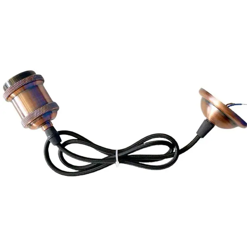 

E27 Pendant Lamp Holder Retro Edison Aluminum Shell Cafe Holder Restaurant Chandelier Lamp Y5P0