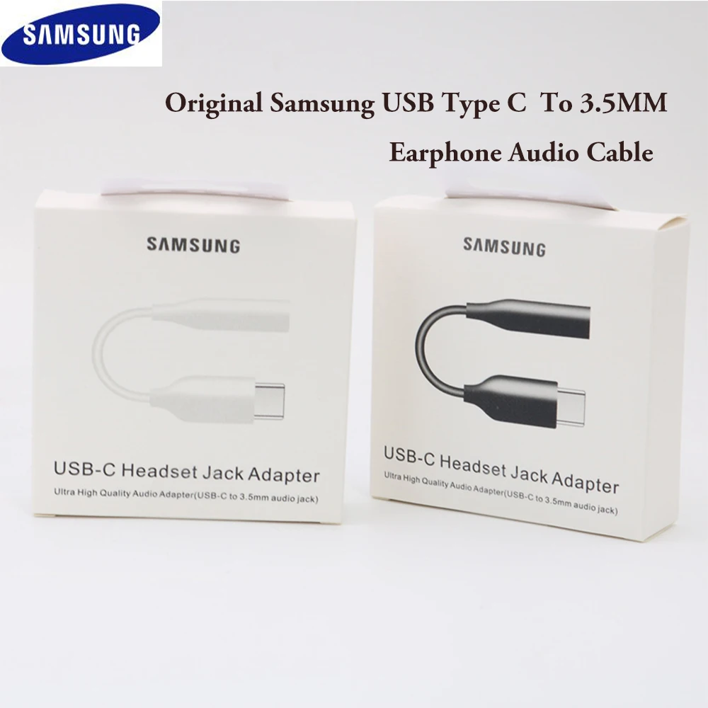 Samsung оригинальный USB Type C адаптер для наушников 3 5 мм аудио кабель Galaxy A60 A6S A80 A8S