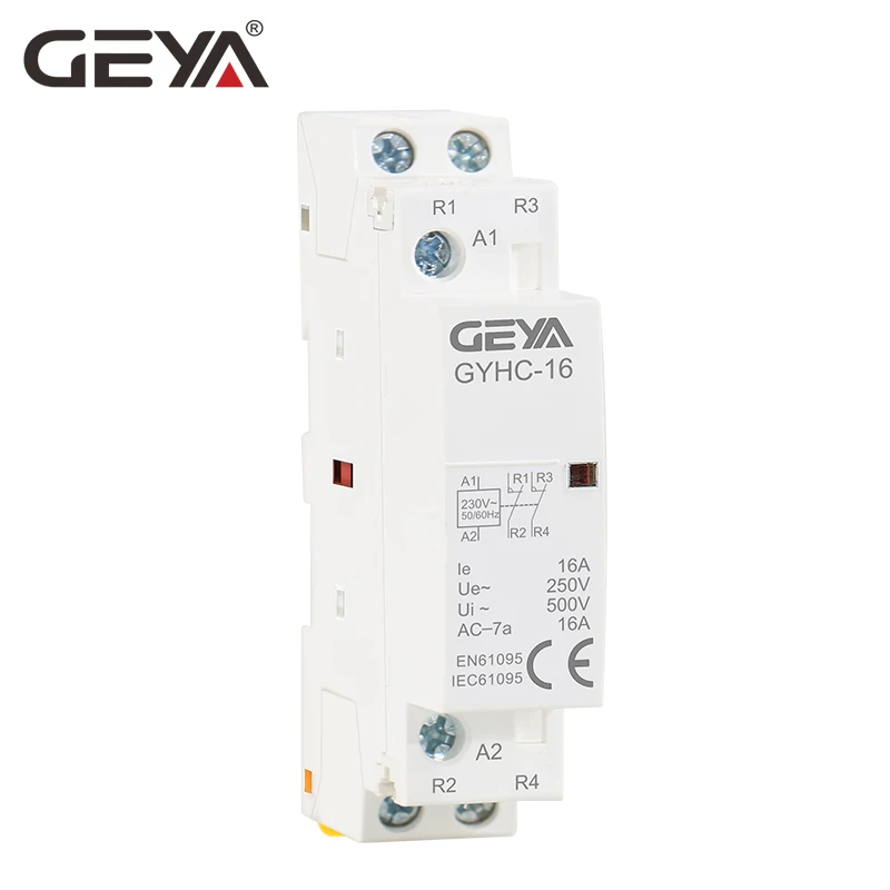 GEYA 2P 16A 1NO1NC& 2NO& 2NC бытовой AC модульный контактор 220 в 230 В автоматический контактор на din-рейке