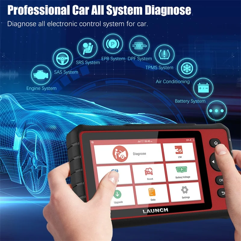 

FOR LAUNCH X431 CRP909E Professional OBD2 Scanner Full System Diagnostic Tool TPMS ABS OIL SAS 15 Reset Service