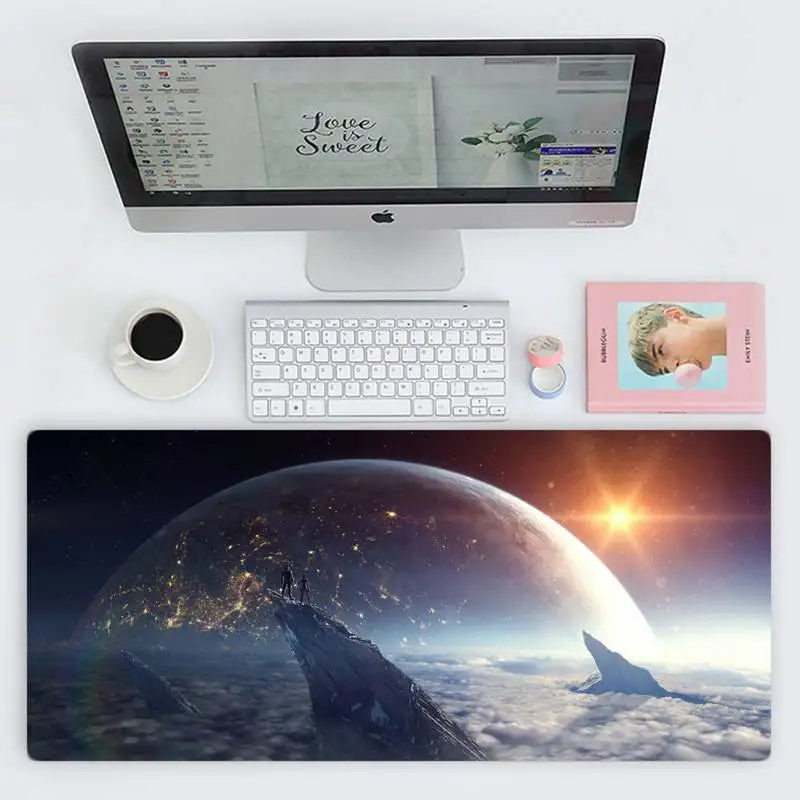 

Starry universe Nature gamer play mats Mousepad Desk Table Protect Game Office Work Mouse Mat pad X XL Non-slip Laptop Cushion