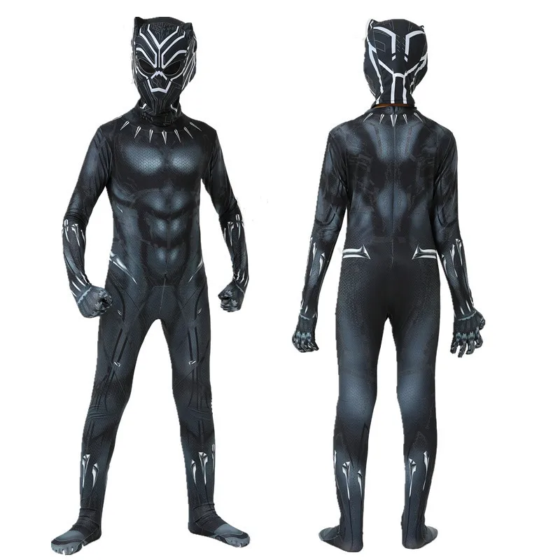 

Anime Superhero Black Kids Men Boys Adult Jumpsuits Children Cosplay Halloween Costume Bodysuits Dress Up New