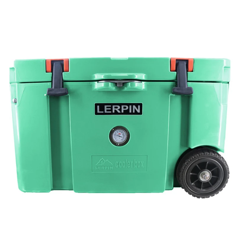

Lerpin 70QT Outdoor Roto Molded Plastic Cooler Ice Chest Large Size Ice Buckets Beverage Tubs 7days Long Time Insulation